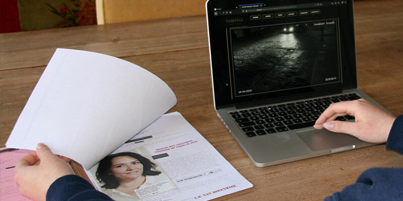 Online omgeving en camerabeelden bij het dossier